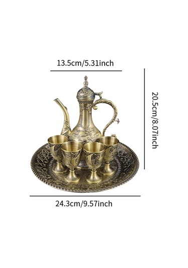 Suntek Şarap Pot Seti Avrupa Çay Yemek Odası Düğün Hediyesi Bronz