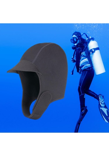 Suntek Dalış Başlığı Ayarlanabilir Çene Kayışı Siyah Siyah