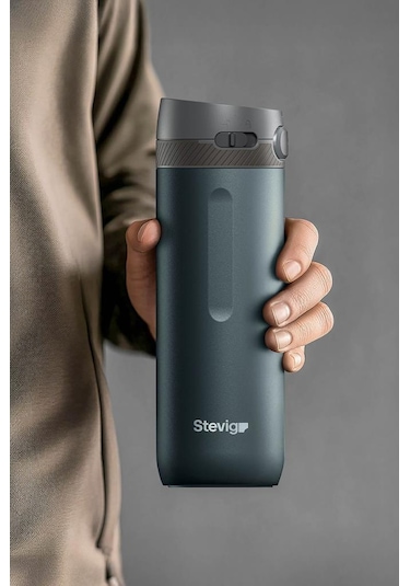 Stevig 4 Action Trigger-control Çelik Termos 500 Ml Dark Navy St-227 Lacivert