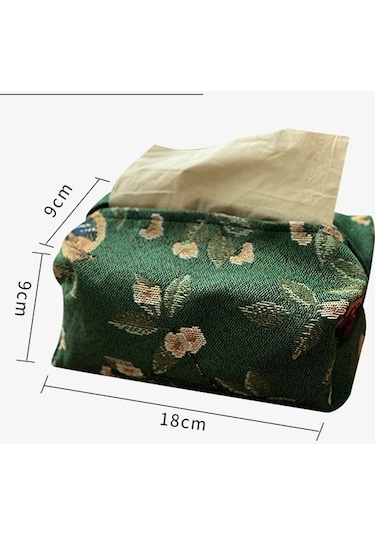 C-avrupa Retro Doku Kutusu Saklama Çantası Yüksek Kaliteli Peçete Tutucu Katlanabilir Doku Kutusu Ev Ofis Masaüstü Nakış Saklama Kutusu