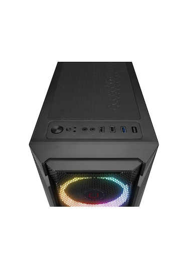 Rampage Fusıon 650w 80+ Bronze 4 12cm Rainbow Temperli Camlı Atx Mid-t Gaming Oyuncu Kasası