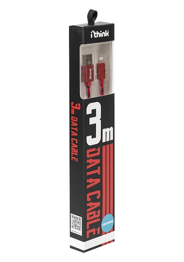 Ithink K30A 3 M Lightning Kablo Kırmızı