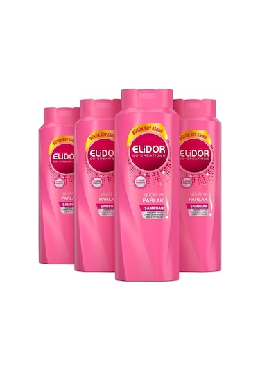 Elidor Güçlü ve Parlak Şampuan 4 x 650 ML