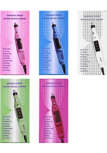 Yifomall Evde Salon Keyfi: Taşınabilir Elektrikli Tırnak Bakım Seti, Hız Ayarlı, 6 Uçlu, Pembe Renk, Avrupa Fişi