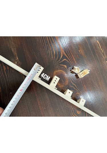 Katlamalı Perde Dekoratif Ray Montaj Ayağı 4 Cm Uzun Başlık 5 Adet