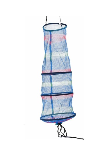 Xindoker 3 Katlı Çok Renkli Nilon Balık Sepeti, 25x65cm, Çekmeceli Alt Açılışlı, İyileştirilmiş Taşınabilir Balıkçılık Aksesuarı