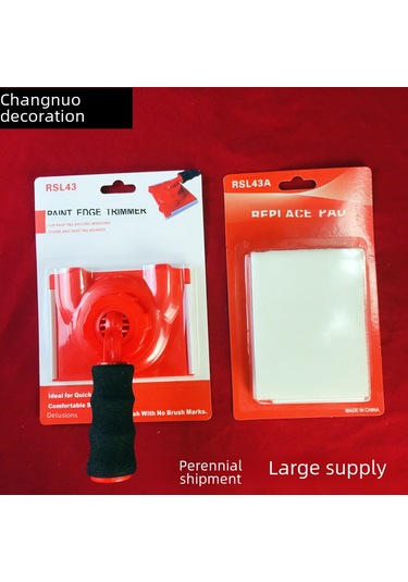 Symbee Köşe Ve Kenar Tamirat Aleti - Evrensel Yuvarlak Kenar Fırçası, Sponge Değişim Padleri 2 Adet , Dayanıklı Nylon - Kırmızı