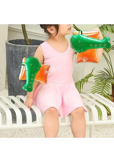 Ganzhoushop Yüzme Kolu Havuzu Şişme Renkli Bantlı Çocuk Güvenliği Çok Renkli