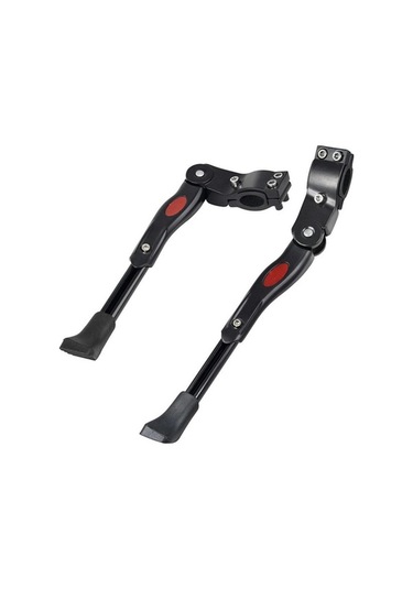 Pazly 1pc Ayarlanabilir Bisiklet Yan Kickstand Kiti, Yol Ve Dağ Bisikleti İçin, Alüminyum Alaşım, Siyah, Uzunluk 34.5-40cm, 24-27 Tekerlek Siyah