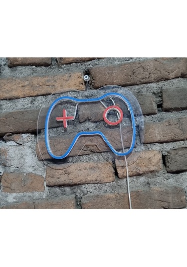 Oyuncu Konsolu Neon Led Duvar Aydınlatması Küçük