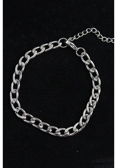 316l Çelik Kalın Klasik Model Gümüş Renk Erkek Bileklik Çok Renkli