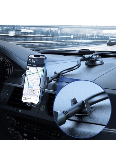 Cbtx L005l+m082 Araba Kontrol Paneli Ön Cam Telefon Tutacağı Vantuz Tabanı Ayarlanabilir Cep Telefonu Braketi - Sarı