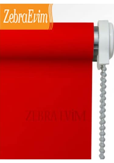 Etek Dilim Hediyeli Kırmızı Stor Perde