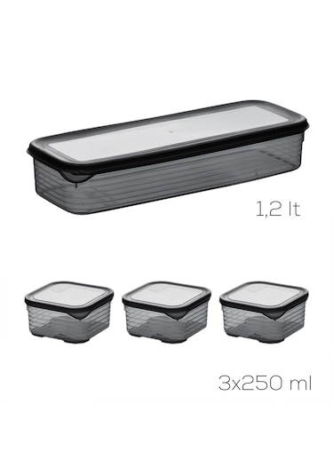 Porsima 4369 Freshlock Vakumlu Kahvaltılık Çok Amaçlı Saklama Kabı Kahvaltı Seti Füme