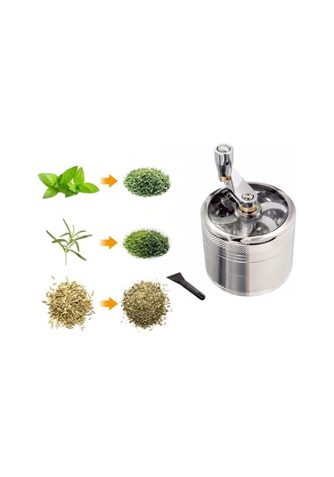 Jialan Çevirme Kranklı Ot Değirmeni, Metal Bitkiler Öğütücü, 4