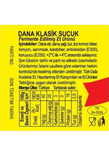 Apikoğlu Klasik Kangal Sucuk 3 x 450 G
