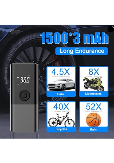 Dijital Hava Kompresörü Basınç Göstergeli Hava Pompası