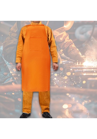 Suntek Kaynak İş Önlüğü Hafif Koruma Ev Deri İşçiliği Turuncu