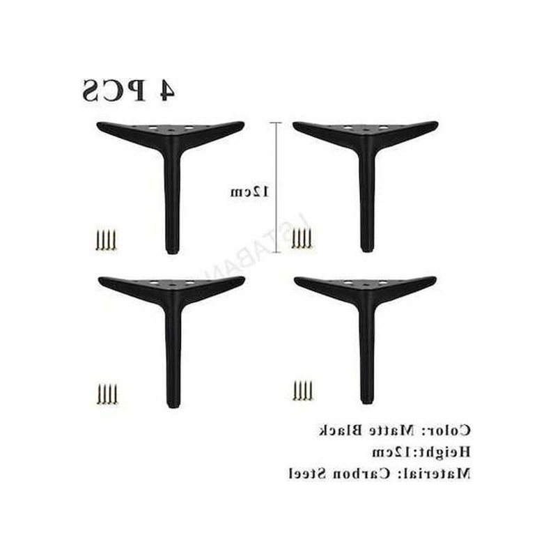 Fastbuy 4 Adet Metal Ayağı - Tv Dolabı, Yatak Ve Sehpa - Siyah Ve Çok Renkli Çok Renkli