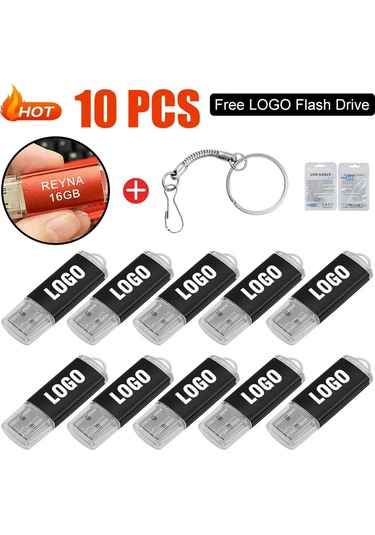 10 Adet/grup Usb 2.0 Flash Sürücü 64 Gb 128 Gb Kalem Sürücü 16 Gb Pendrive 32 Black 2.0 32gb Diğer