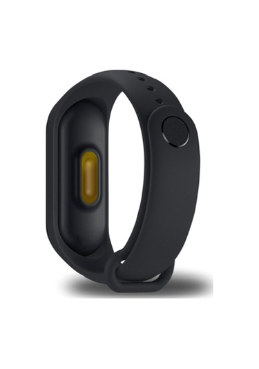 Leezsing Siyah Akıllı Bileklik - 24 Saat Sıcaklık Monitörü, Led Ekran, Manyetik Şarj, 25 Gün Pil Ömrü