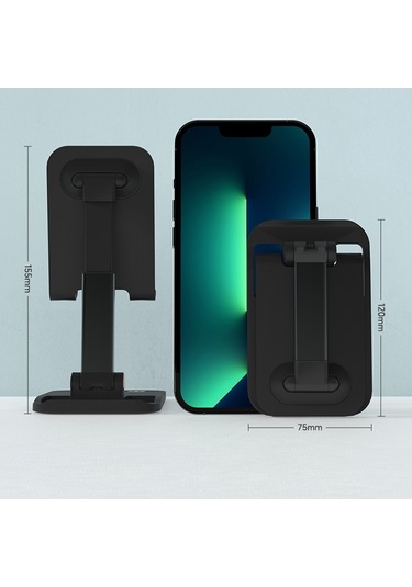 Cbtx Devıa Telefon Standı Ayarlanabilir Katlanabilir Masaüstü Telefon Tutucu Tabletler Cradle Dock - Siyah