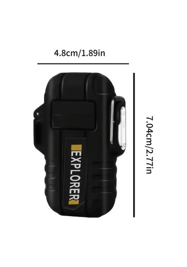 Trendooze Gaojunshop01 Siyah Phfrq Çift Yaylı Usb Şarjlı Kamp Çakmak, Unik Hediye Siyah