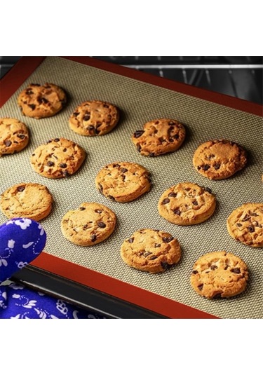 Ulzyvf Yapışmaz Tekrar Silikon Pişirme Pişirme Matı Matı Kullanılabilir Kırmızı Kırmızı Adet 3 İf Kırmızı