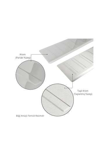 Opel Zafira Life Arka Tampon Eşiği - Krom, Uzun Şase 2019 Ve Sonrası