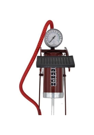 Basınç Göstergeli Ayak Pompası Araba Bisiklet Motor Lastik Pompası Siyah