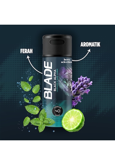 Blade Hero Selection Serisi Black Alpha Erkek Deodorant 6x150 Ml
