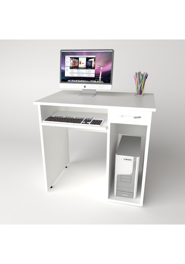 Modüler Dünyası - Bilgisayar Masası Çekmeceli N11.1495 Beyaz