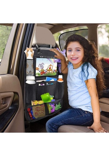 Novahub Araba Koltuğu Depolama Çantası, Çocuk İçin Anti-vurmalı Pad, Asma Çanta, Yerleşik Raf, İpad Sırt Çantası