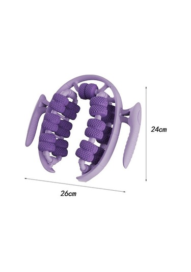 Springsun 26 Tekerlekli Bacak Masaj Cihazı - Dairesel Klempar Rulosu, Budak Kas Gevşetici, Bacak Slimming Ve Güzellik Aleti - Mor Mor