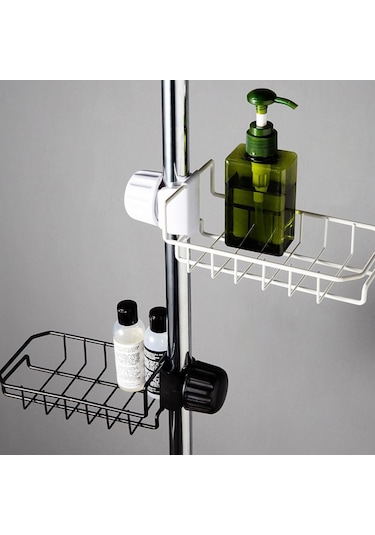 Sıcak Ev Mutfak Musluk Lavabo Sünger Asılı Musluk Depolama Tutucu Kurutma Drenaj Rafı Beyaz - Siyah