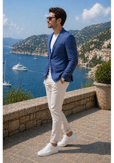 Alexandergardi Alexandergardı Slim Fit Ceket Mavi