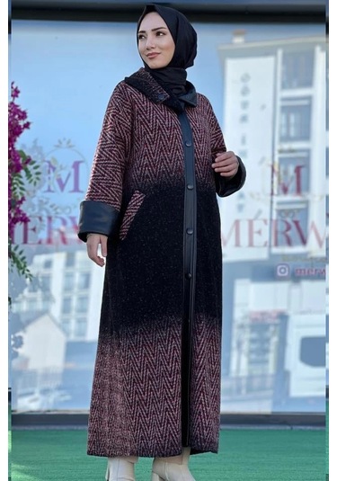 Misswhence 36521 Kaşe Kaban Çok Renkli