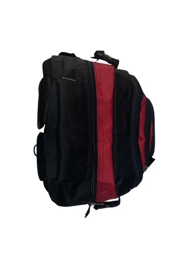 Büyük Su Geçirmeyen Kalın Kumaş Ortopedik Çok Bölmeli Okul Gezi Seyahat Kamp Sırt Çantası 32cmx47cm Kırmızı