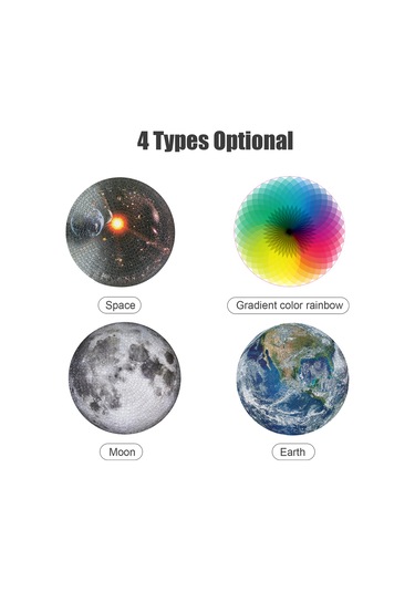 Xiyyadms Uzay Tema 1000 Parça Dıy Puzzle - Zeka Geliştirici Ev Dekoru - 67.6cm Çaplı Duvar Resmi