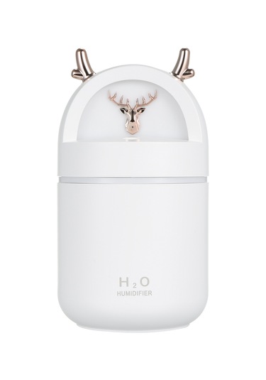 Konesam Beyaz Antler Şekilli Nemlendirici, 280ml, 2 W, Usb Besleme, Otomatik Kapatma, İki Sprey Modu