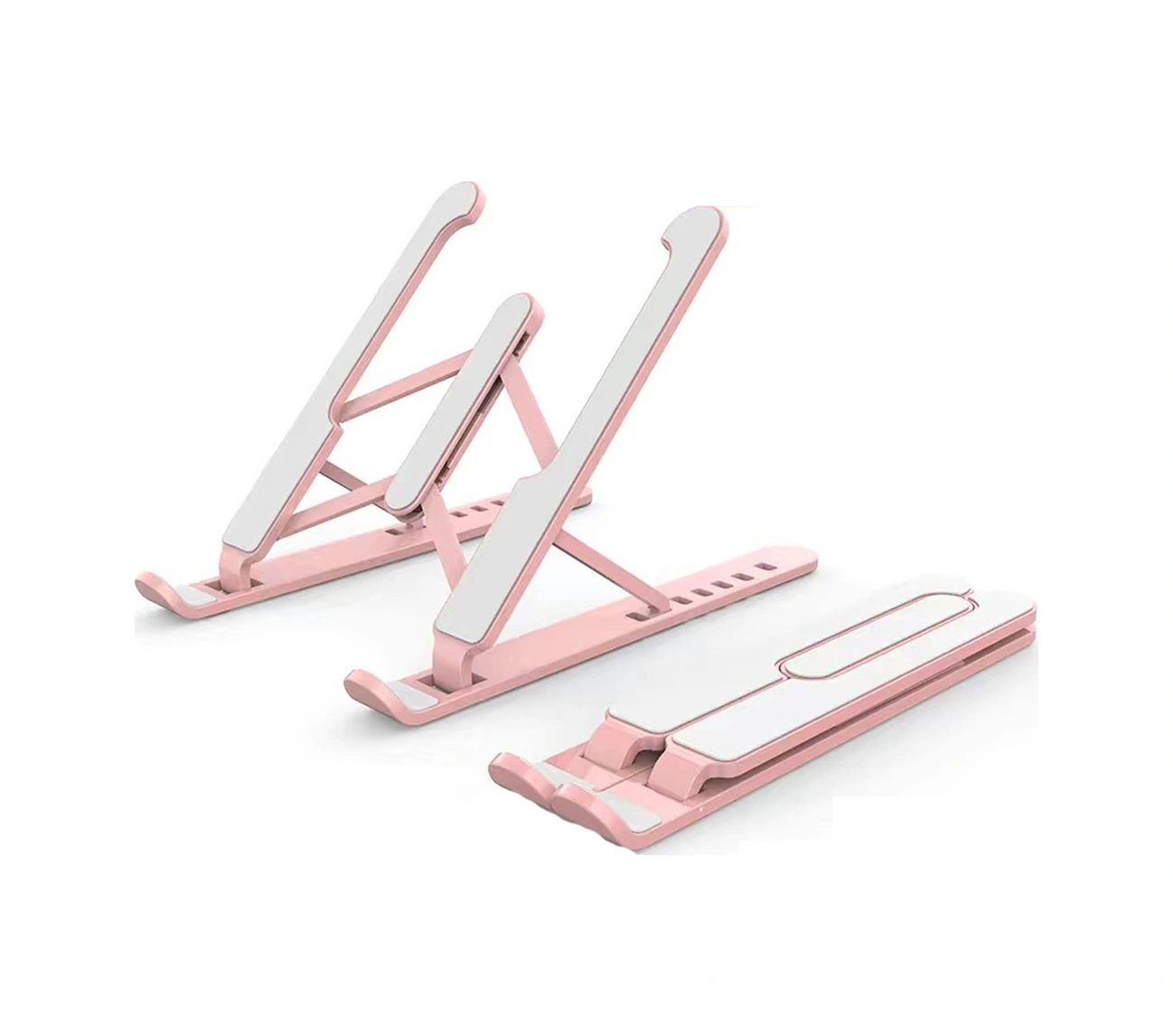Geeroyoo 11-17 İnç Laptop Ve Tablet İçin 6 Seviye Yükseklik Ayarlı Çiftlevlenebilir Soğutma Standı - Pembe