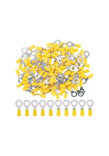 (50/100 Adet) Maasco Yuvarlak Tip Kablo Ucu Terminal Pabuc 0.5-6