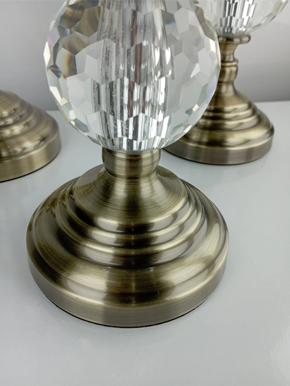 Alm-krşk-esktm Kristal 3lü Metal Dekoratif Obje Biblo Süs Eşya Salon Aksesuar Tv Sehpa Masa Konsol Ofis Salon Dekor