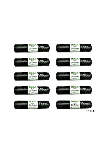 Ecoplast Battal Boy Siyah Çöp Torbası Poşeti 300 G 75 x 90 CM / 10 Adetlik 10 Rulo