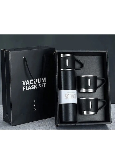 Vakumlu 12 Saat Sıcak Soğuk Kalabilen Bootle Termos Fincan Seti 500 ML