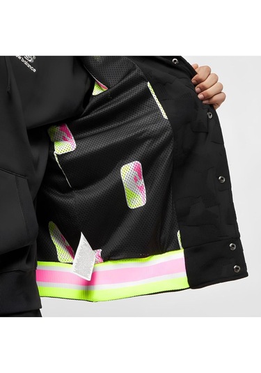 Team 31 Courtside Nba Lightweight Full-snap Fastener Erkek Ceket Siyah