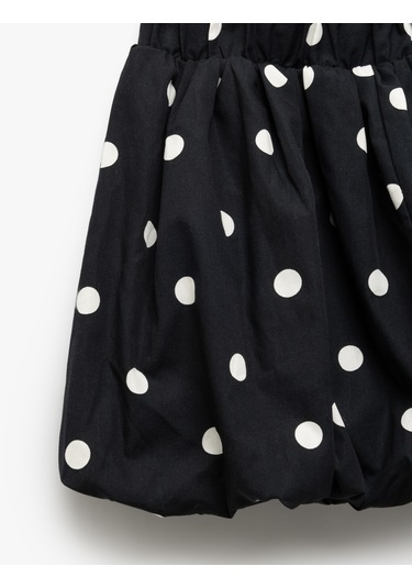 Koton Pamuklu Beli Lastikli Puantiyeli Mini Balon Etek Ekru Desenli 5skg70031aw Ekru Desenli Ekru