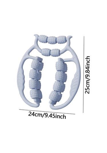 Suntek Bacak Masaj Aleti Silindiri 21 Tekerlek Kas Egzersiz Uyluk Mavi