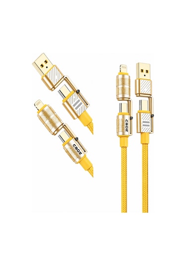 Platoon Pl-8631 4in1 Hızlı Şarj Data Kablosu Type-c Micro Usb Lightning Çoklu Kablo