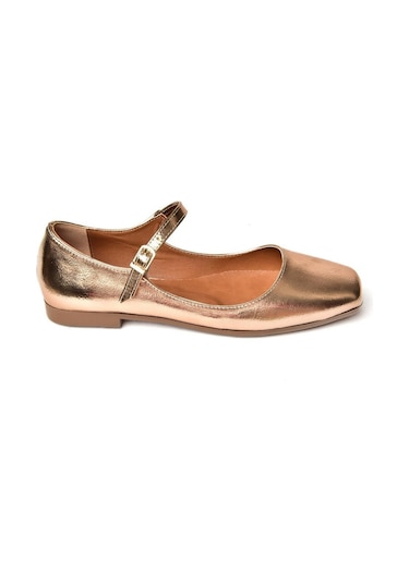 Fox Shoes S726252508 Bronz Rugan Kadın Babet Bronz